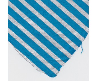 Nepaali paber MUSTRIGA 50x75cm - triibud, sinine-hõbe